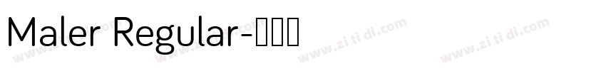 Maler Regular字体转换